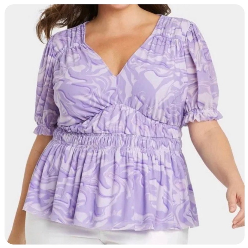 Ava and Viv marble blouse